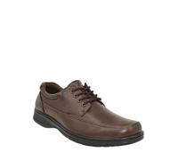 Truflex Men's Lace Up Dress Shoes Fully Cushioned Insole, Comfortable Ankle Collar & Lightweight Sturdy Sole Brown 8