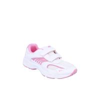 Truflex Women's Wide Fit EE Touch Fasten Comfort Trainer with Cushioned Ankle Support in White | Size: 4 Truflex White 4