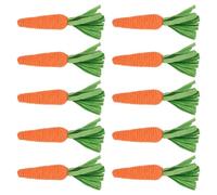 Trufolxiaz 10Pcs Miniature Carrot Ornaments For Holiday Party And Event Easters Artificial Small Carrots Figurines Tabletop Decors