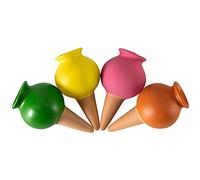 Trufolxiaz 4Pcs Small Wine Bottle Automatic Plant Dripper Terracotta Potted Plant Watering For Indoor Outdoor Garden Yard Warering Plant Dripper Stakes