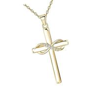 Trufolxiaz Classical Gold Faith Necklace Neckwear Featuring Simulation Rhinestones For Fashion Forward Individuals Faithful Hearts Faith Prayer Necklace