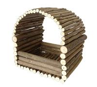 Trufolxiaz Comfortable Breeding Nest Curved Wooden Parrots Shelter Safe Bird Nest For Pet Parrots Natural Roosting