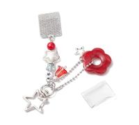 Trufolxiaz Delightful Star Flower Bead Cellphone Chain Phone Lanyard Charm For Adding A Touch Of Art To Your Accessories Handmade Phone Ornament
