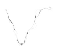 Trufolxiaz Double Layer Snake Bone Necklace Heart Pendant Choker Alloy Chain Necklace Pendant Choker For Every Occasion Dark Heart Necklace