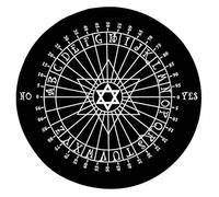 Trufolxiaz Dowsing Board Communication Board Metaphysical Message Board Mat Round Fortunes Telling Divination Board Telling Board
