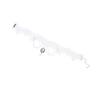 Trufolxiaz Exquisite White Lace And Gemstones Choker Unique White Lace Choker With Eye Catching Gemstones Pendant For Trendsetters Victorian Jewelry
