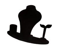 Trufolxiaz Fabric Jewelry Stand Earring Rings Showcase Stand Fabric Jewelry Rack for Professional Exhibits and Own Collection Mannequin Jewelry Stand