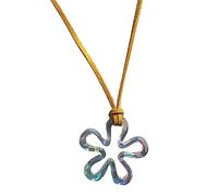 Trufolxiaz Fashion Hollow Resin Flower Pendant Necklace Simple Choker Colorful Rope Neck Chain Unique Clavicle Chain Jewelry Hollow Flower Pendant Necklace Statement For Women Girls