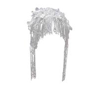 Trufolxiaz Luxurious Pearls Lace Tassels Bridal Hat Handmade Pearls Lace Tassels Bridal Hat French Styles For Wedding Portraits Dynamic Tassels Decoration
