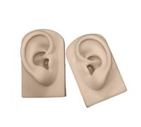 Trufolxiaz Realistic Soft Silicone Ear Model Practical Ear Studs Display Props Realistic Left and Right Human Ear Mannequins Acupunctures Practice Ear