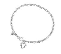 Trufolxiaz Stylish Heart Pendant Necklace Elegant Gold Or Silver Tone Heart Pendant Necklace Accessory For Modern Fashion Aluminum Alloy Jewelry