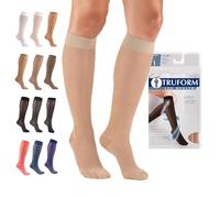 Truform Sheer Compression Socks 15-20mmHg Womens Knee High 20 Denier Nude Medium