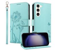 Trugox Wallet Case for Samsung Galaxy S23 5G Phone Case Leather Dandelion with Credit Card Holder Purse Kickstand Folio Book Folding Flip Case Cover Women Shockproof - Green