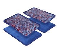 TruHealth Ice Packs Hot & Cold Gel Bead Compress (2-Pack) - 7.5 x 5 in Velvet Covers - Reusable Ice Packs for Injuries & Swelling Relief - Heating & Cooling Therapy