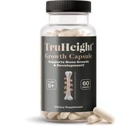 TruHeight Growth Capsules - Tall Nutrition for Natural Growth Supplement for Kids & Teens - Pediatric Vitamin D, K, Calcium & Ashwagandha - Bone Strength - Kids Vitamins D3 K2 Pills, Taller Ages 5+