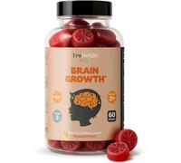 TruHeight Kids Brain Growth Gummies (Orange, Ages 2+) All Natural Kids & Toddler Vitamins - Omega-3, DHA Multivitamin - Brain & Memory Supplements - Gluten Free Supplement Vitamin