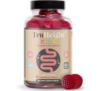 TruHeight Kids Prebiotic & Probiotic Gummies Ages 2+ (Strawberry Flavor) Toddlers & Kids All Natural Supplement for Digestive Health, Gut & Constipation Relief - Endorsed by Pediatricians Vitamins