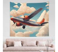 Trukd Airplane Tapestry Wall Hanging For Bedroom - Aesthetic Tapestry With Hangers,Any Room Or Outdoor 60x51in