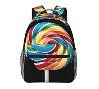 TRUKD Backpack For Student,School Boys,Lollipop Backpack For Laptop,Bags Daypack Travel,Rucksack For Girls Pastel Lilac