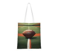 Trukd Basketball On Fire Versatile Canvas Tote Bag – Reusable Shopping Bag With Large Capacity And Stylish Design, American Football Field Ball Sport, One Size