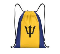 TRUKD Flag Of Barbados Drawstring Bags â€“ Water-Resistant Sports Gym Sackpack,Gifts,Fitness Enthusiasts