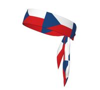 Trukd Flag of The Czech Republic Headbands,Sports Head Tie,Headband for Men and Women,Hair Band for Running, Workout, Football, Black, TD-TD12158