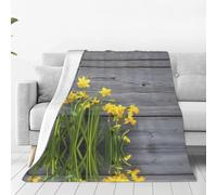 TRUKD Throw Blanket - Soft Lightweight Blanket For All Season,Bouquet Of Daffodils Throws For Couch Bed Sofa 50"X60"