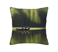 TRUKD Throw Pillow Covers,Fishing Lake Fisherm Cushion Covers Square,20x20for Outdoor Patio Garden Sofa Farmhouse