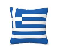 TRUKD Throw Pillow Covers,Greek Flag Cushion Covers Square,16x16 For Outdoor Patio Garden Sofa Farmhouse