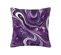 TRUKD Throw Pillow Covers,Marble Purple Colorful Cushion Covers Square,16x16 For Outdoor Patio Garden Sofa Farmhouse