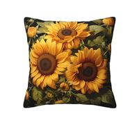 TRUKD Throw Pillow Covers,With The Yellow Sunflower Cushion Covers Square,20x20for Outdoor Patio Garden Sofa Farmhouse