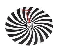 Trukd White Black Swirl Design Christmas Tree Skirt 48 36 30 Inches Xmas Holiday Decorations Rope Straps,