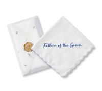 TRULIVA Mother of the Bride Gifts, Father of the Bride Gifts, Wedding Gifts, Wedding Handkerchief for Bride, Something Blue, Father of the Groom, 30 x 30 cm/ 11.8 x 11.8 inches