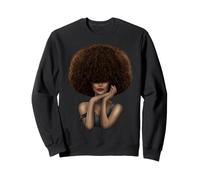 Truly a Black Queen Pride Royalty Afro Diva African American Sweatshirt