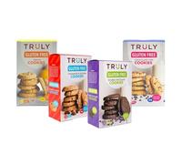 Truly Gluten Free Cookie Variety Pack, 6 Boxes, 24 Individually Wrapped Gluten Free Cookies, Double Chocolate, Chocolate Chip, Lemon, Cinnamon Sultana