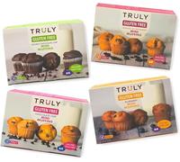 Truly Gluten-Free Mini Muffin Variety Pack, 2 Double Chocolate Chip, 2 Chocolate Chip, 1 Blueberry, 1 Orange and Cranberry, 6 Muffins Each
