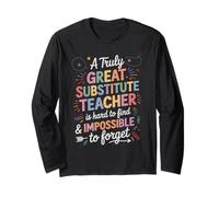 Truly Great Substitute Teacher Appreciation Sub Team Hero Long Sleeve T-Shirt