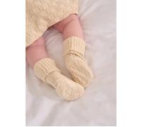 Truly Knitted Baby Booties in Nude Truly Nude One Size