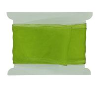 Truly Madly Deeply Lime Green 60mm Wide x 1 Metre Long Wired Organza Ribbon for Birthday Decoration, Gift Wrap, Christmas, Wreath Making Supplies, DIY Crafting