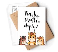 Truly Madly Deeply Quote Style Postcards Envelopes Cards Mailing Year Horse