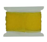 Truly Madly Deeply Yellow Organza Ribbon 60mm Wide x 2 Metres Long Wired Edge, Great for Birthday Decoration, Gift Wrap, Christmas Ribbon, Wreath Making Supplies, DIY Crafting