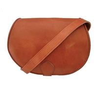 Truly Moroccan Women's Crossbody Shoulder Saddle Bag Handbag Purse Genuine Leather Women Boho Hippie Satchel Bags Handmade Vintage Style in Tan