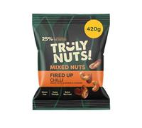 Truly Nuts! Fired Up Chilli Mixed Nuts - 420G - Gluten-Free and Vegan Snacks - Sustainably Sourced Brazil Nut Mix with Almonds and Cashews