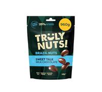 Truly Nuts! Premium Belgian Milk Chocolate Brazil Nuts - 960G - Gluten-Free Snack - Sustainably Sourced Nut Snacks