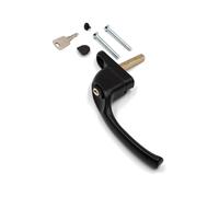 Truly PVC Limited Armis Espag Cranked Window Handle - Left, Black, 30mm
