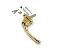 Truly PVC Limited Armis Espag Cranked Window Handle - Left, Gold (PVD), 40mm