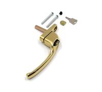 Truly PVC Limited Armis Espag Cranked Window Handle - Right, Gold (PVD), 40mm
