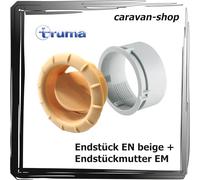 Truma Air Outlet End Piece EN Beige + End Piece Nut EM Air Distribution Fan