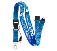 TruMed Blue Carer Lanyard with Breakaway Safety Clip | Soft Comfortable ID Neck Strap for NHS & Home Care | Clear “Carer” Print | Ideal for Support Workers & Healthcare Assistants