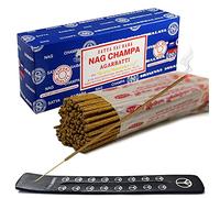 TRUMIRI Incense Stick Holder Bundle with 250g Satya Sai Baba Nagchampa Incense Sticks - 2 Sets of 251 Pieces (1 Pack)